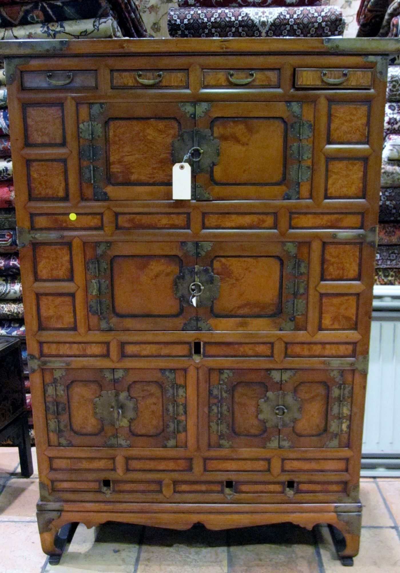 52153-B12 Brown lacquerer chinese cabinet.JPG